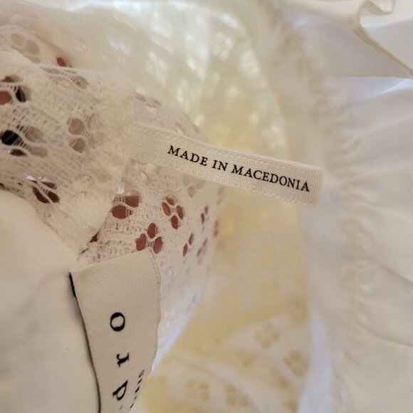 Sandro Paris White Lace Panel Blouse (Size 1) NWT - Picture 7 of 8